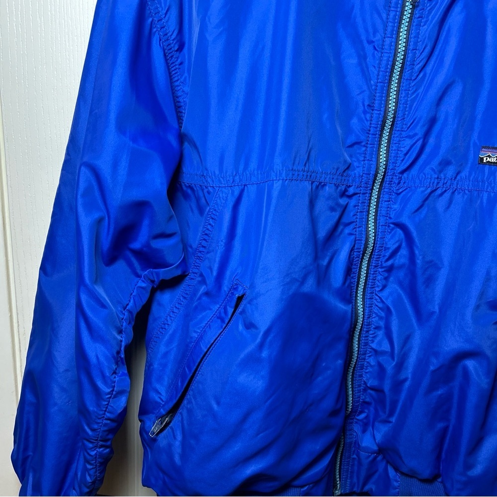 Vintage Patagonia Jacket Adult M Blue Bomber Fleece Lined Zip 90s Pocket USA - Picture 5 of 8